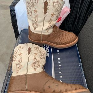 Lucchese womens leather ostrich boots